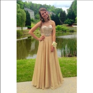 GIGI Champagne Prom Dress